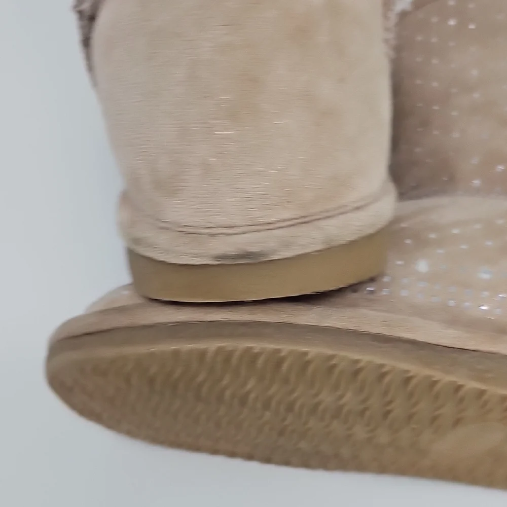 Sparkly Tan Kids Boots